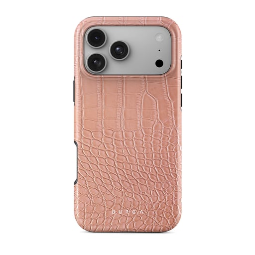 BURGA First Frost - iPhone 17 Pro ケース iPhone 17 Pro Max Case, Pink Croco | BURGA